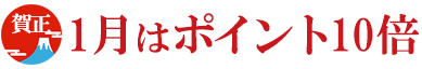 新年おめでとうございます。1月はポイント10倍