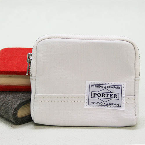 Yoshida PORTER DUCK COIN CASE White 636-06835 JAPAN